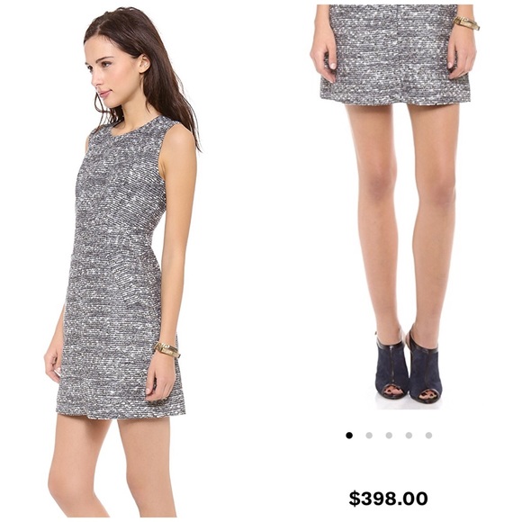 Diane von Furstenberg Grey Carpreena Mini Dress 10 - Picture 1 of 6